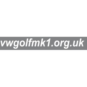 Mk1 Golf Owners Club Web URL Sticker